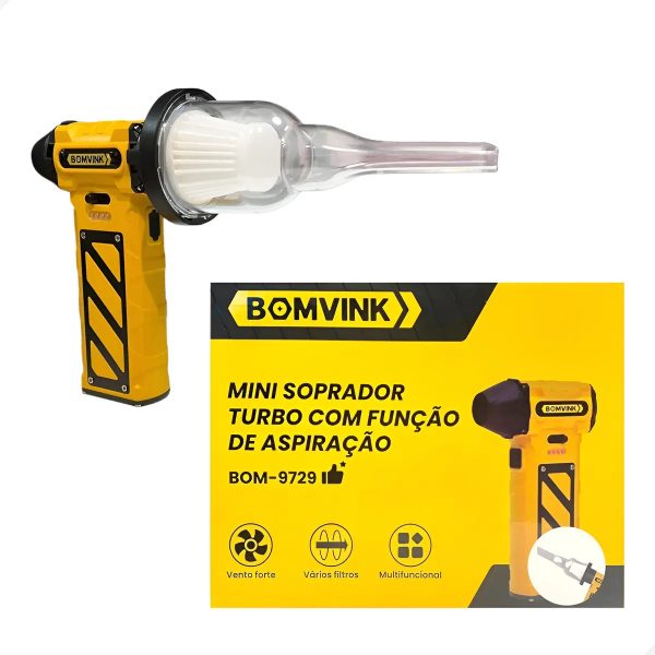 Mini Soprador e Aspirador Portátil Sem Fio Potente (PROMOÇÃO) - Imagem 5