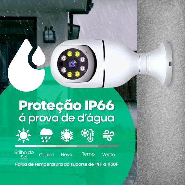 Câmera Lâmpada 360° Wi-Fi com App (PROMOÇÃO) - Imagem 5