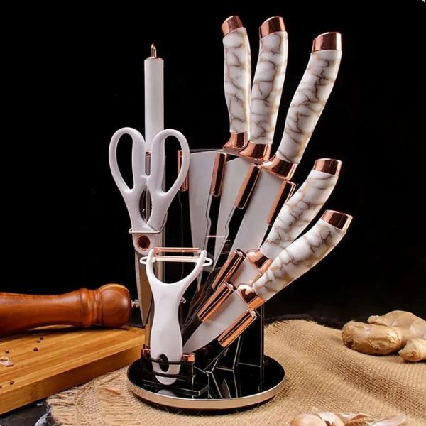 Jogo de Facas Gourmet 9 Peças Inox + Amolador (PROMOÇÃO) - Imagem 2