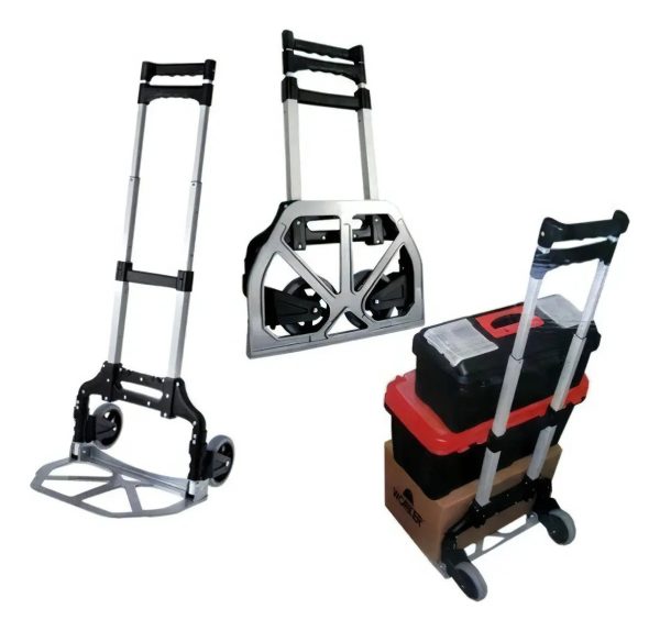 Carrinho Dobrável Reforçado 75kg Portátil (PROMOÇÃO) - Imagem 7