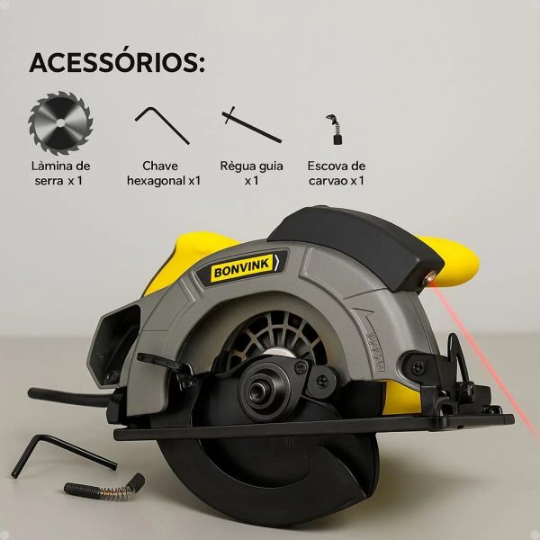 Serra Circular Elétrica com Laser Corte Multiuso (PROMOÇÃO) - Imagem 3