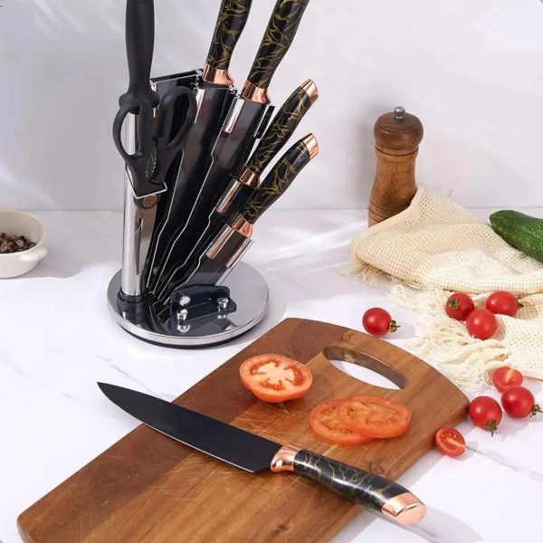 Jogo de Facas Gourmet 9 Peças Inox + Amolador (PROMOÇÃO) - Imagem 9