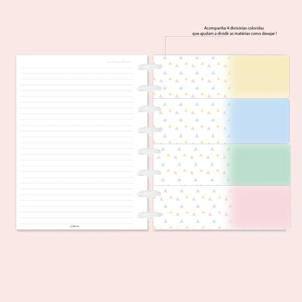 Caderno De Discos Basic Inteligente A5 - Floresça - Moreih - Imagem 3