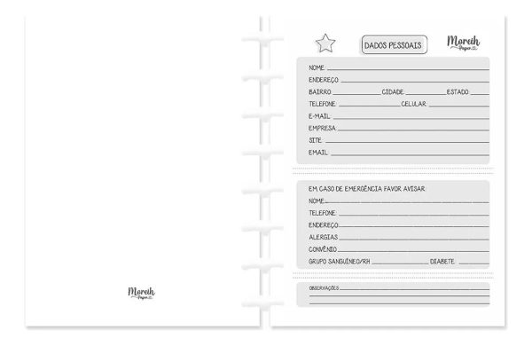 Caderno De Discos Basic Inteligente A5 - Floresça - Moreih - Imagem 2
