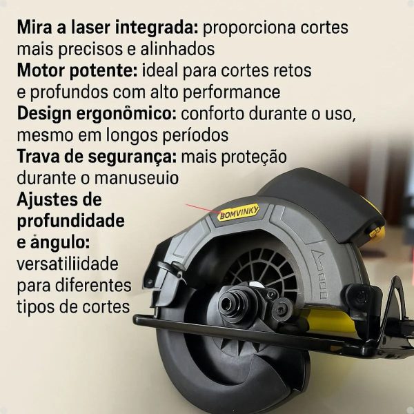 Serra Circular Elétrica com Laser Corte Multiuso (PROMOÇÃO) - Imagem 4