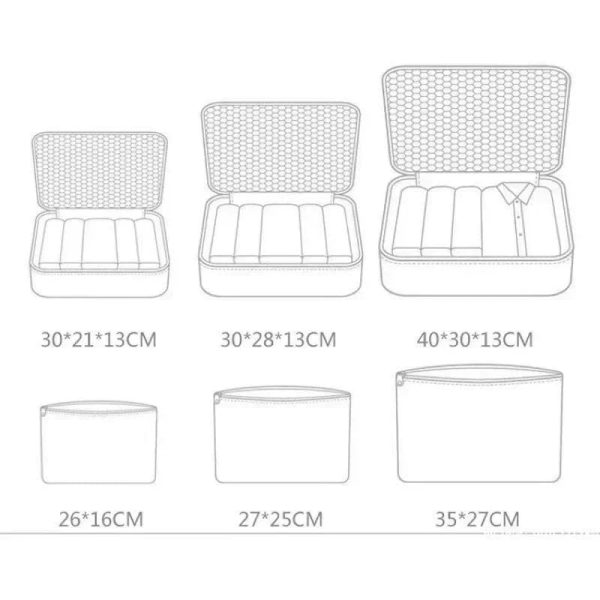 🧳KIT Organizador de Mala 7 Peças-Leve Tudo Com Estilo e Sem Bagunça ❤ - Imagem 3