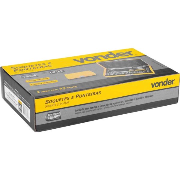 Jogo de Soquetes 1/4" Profissional 33 Peças Vonder (PROMOÇÃO) - Imagem 4