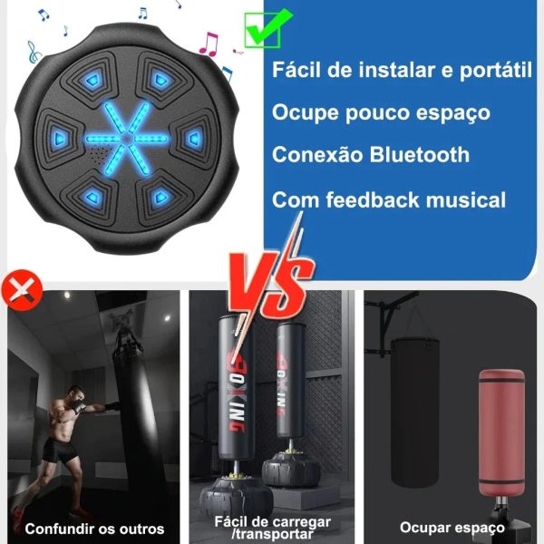 Máquina de Boxe Musical Bluetooth Recarregável com Cabo (PROMOÇÃO) - Imagem 6