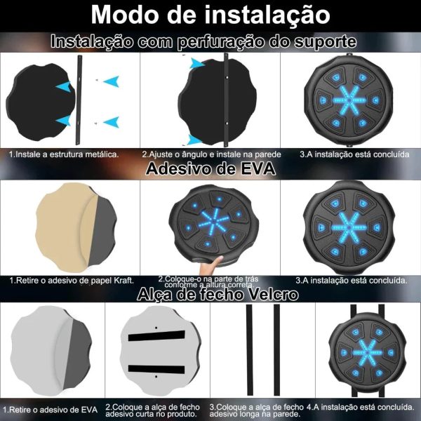 Máquina de Boxe Musical Bluetooth Recarregável com Cabo (PROMOÇÃO) - Imagem 3
