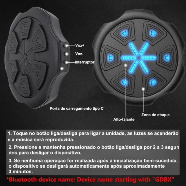 Máquina de Boxe Musical Bluetooth Recarregável com Cabo (PROMOÇÃO) - Imagem 5