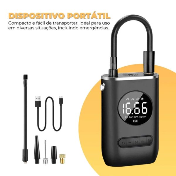 Mini Compressor Digital Portátil para Carros, Motos e Bicicletas (PROMOÇÃO) - Imagem 7