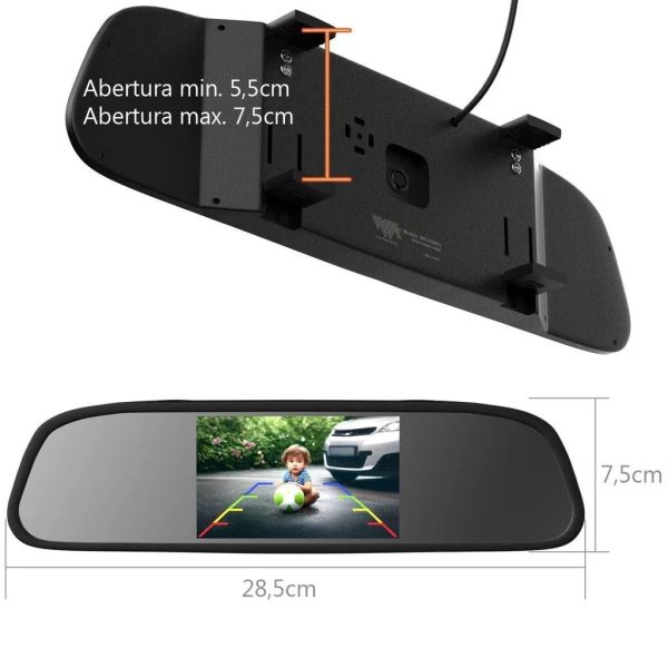 Retrovisor com Tela e Câmera de Ré HD (PROMOÇÃO) - Imagem 4