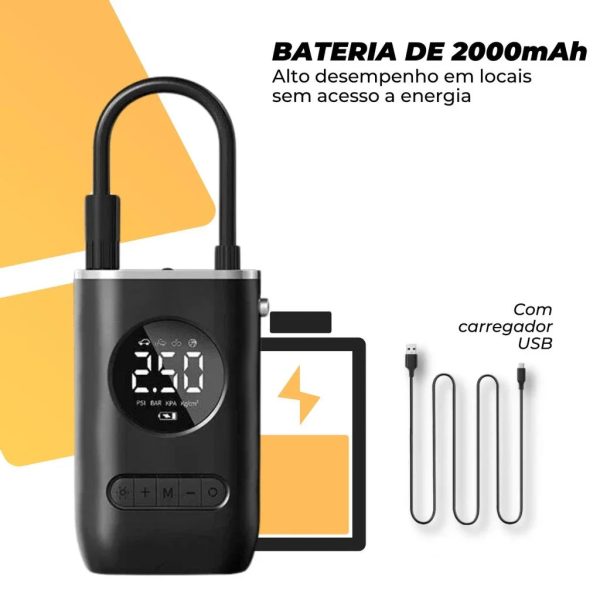 Mini Compressor Digital Portátil para Carros, Motos e Bicicletas (PROMOÇÃO) - Imagem 2