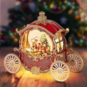 Carruagem natalina com globo de neve e música (PROMOÇÃO)