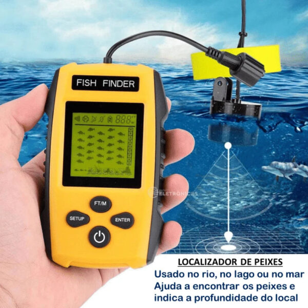 Localizador de Peixes Portátil com Sonar Profissional (PROMOÇÃO) - Imagem 4